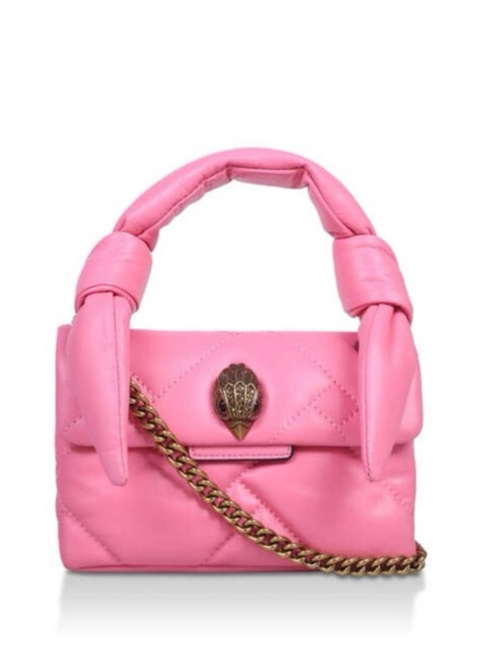 Kurt Geiger RARE Pink Mini Kensington Quilted Top-with Gold Chain